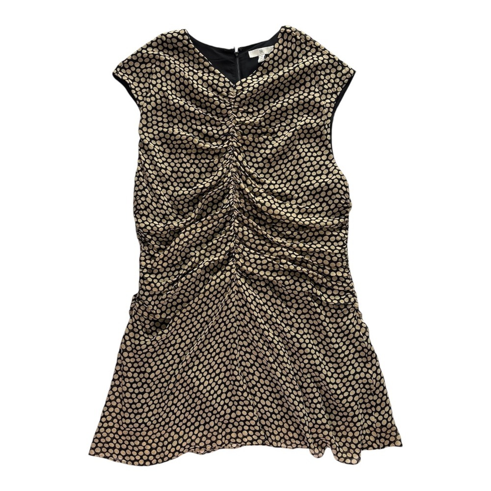 NWT Banana‎ Republic Georgette Ruched Front Mini Dress 20 Polka Dot Flirty Soft - Picture 3 of 13